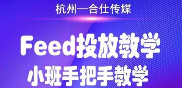 合仕传媒Feed投放教学,手把手教学,开车烧钱必须自己会-第一资源库