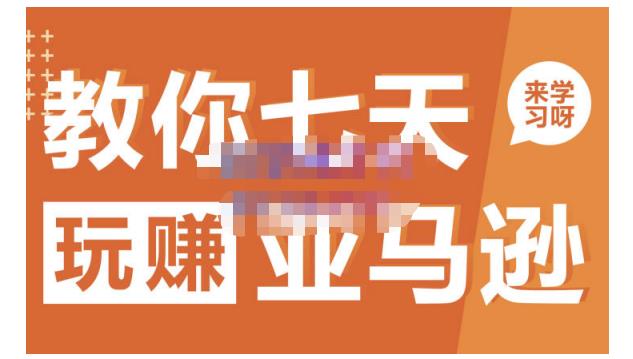 晟尧跨境·教你七天玩赚亚马逊,教你轻松玩赚亚马逊,适合小白学习-第一资源库