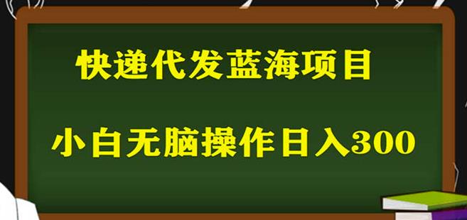 2023最新蓝海快递代发项目,小白零成本照抄也能日入300+-第一资源库