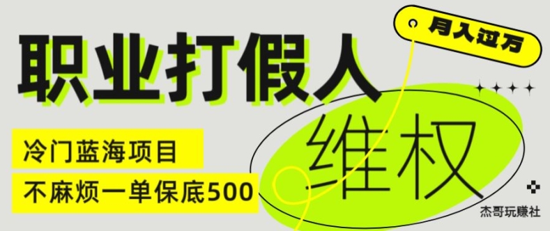 职业打假人电商维权揭秘，一单保底500，全新冷门暴利项目【仅揭秘】-第一资源库
