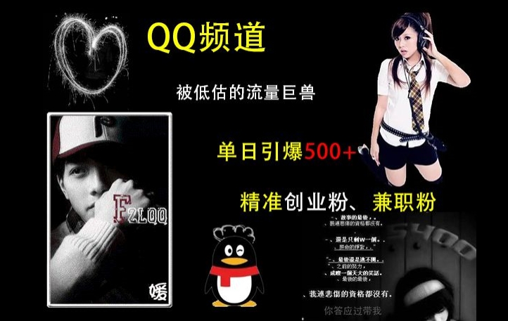 QQ频道:被低估的流量巨兽,单日引爆500+精准创业粉、兼职粉的引流秘籍-第一资源库