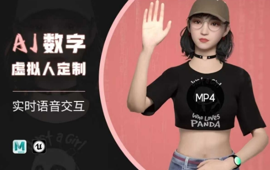 Ai数字人虚拟(智能体)实时语音交互特训营,自行定制超写实角色AI数字人交互技术-第一资源库