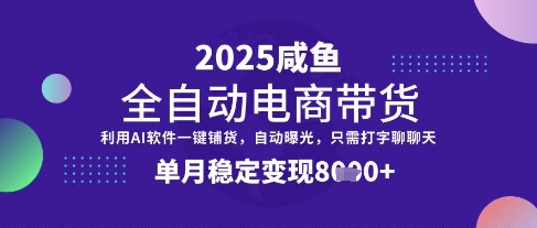 全网首发【闲鱼全自动电商带货】三年磨一剑,一朝露锋芒,单月稳定变现8k+【揭秘】-第一资源库