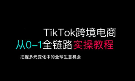 TikTok跨境电商从0-1全链路全方位实操教程，把握多元变化中的全球生意机会-第一资源库