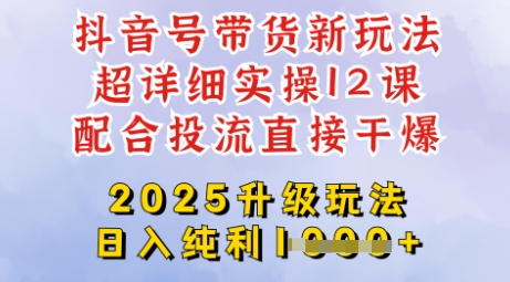 2025全新升级抖音带货玩法,一天纯利四位数,从剪辑到选品再到发布投流,超详细玩法揭秘-第一资源库