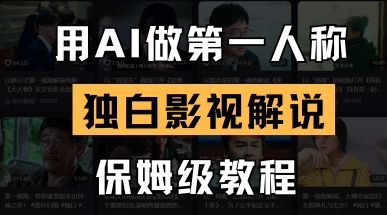 用AI做第一人称独白影视解说，手把手教学，保姆级教程-第一资源库