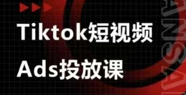 Ads视频投放课，tiktok短视频广告投放课-第一资源库