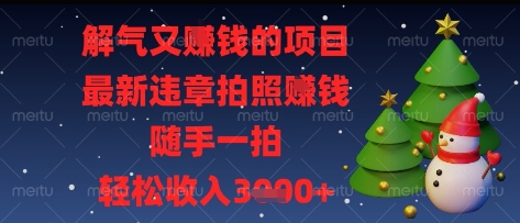 解气又挣钱的项目,最新违章拍照挣钱,随手一拍,轻松收入多张【揭秘】-第一资源库