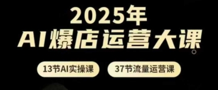 2025年AI爆店运营大课，13节AI实操课+37节流量运营课-第一资源库