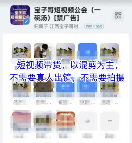 宝子哥头部团队短视频带货,以混剪为主,不需要真人出镜,不需要拍摄-第一资源库