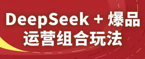 DeepSeek+爆品运营组合玩法，2025淘系精品课-第一资源库