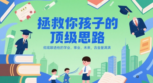 付费文章:拯救你孩子的顶级思路,彻底聊透他的学业、事业、未来,含金量满满-第一资源库