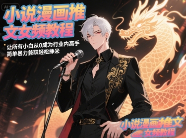 小说漫画推文女频教程，让所有小白从0成为行业内高手，简单暴力兼职轻松挣米-第一资源库