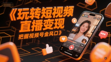 玩转短视频直播变现,把握视频号金风口-第一资源库