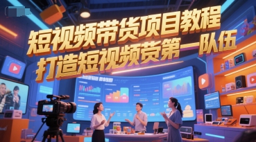 短视频带货项目教程,打造短视频带货第一队伍-第一资源库