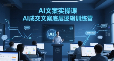 AI文案实操课,AI成交文案底层逻辑训练营-第一资源库