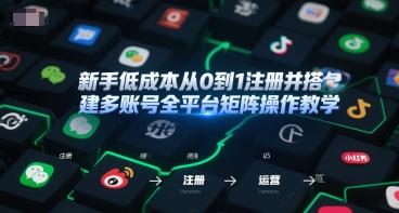 新手低成本从0到1注册并搭建多账号全平台矩阵操作教学,手机号-邮箱-IP-工具-第一资源库