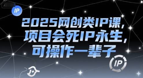 2025网创类IP课，项目会死IP永生，可操作一辈子-第一资源库