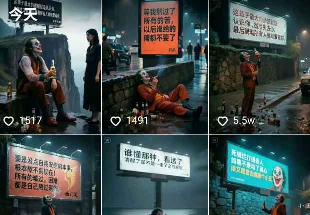 一条视频竟然15W赞!用AI制作小丑自嘲扎心文案视频,当下非常火爆的短视频流量神器-第一资源库