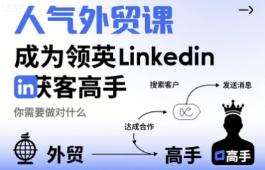 人气外贸课-成为领英Linkedin获客高手,你需要做对什么-第一资源库