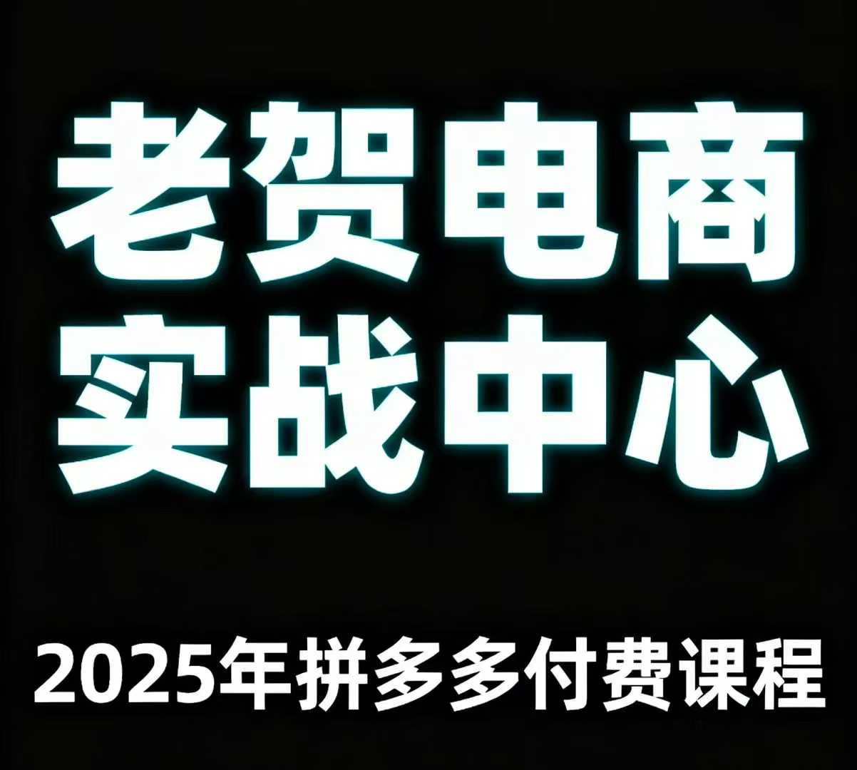 老贺电商2025年拼多多付费课程，用通俗易懂的方法告诉你多多怎么玩-第一资源库