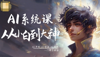 AI系统课程,从小白到大神系统学AI,AI声音-AI绘画-AI视频一门课全掌握-第一资源库