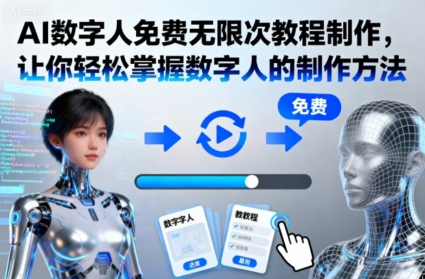 AI数字人免费无限次教程制作,让你轻松掌握数字人的制作方法-第一资源库