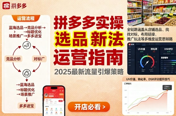 王校长9月12拼多多实操新玩法，全链路涵盖从店铺选品、找对标，布局链接，推广玩法等多维度运营思路（更新）-第一资源库