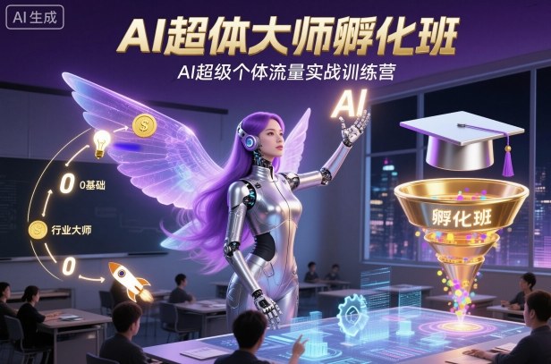 AI超体大师孵化班,AI超级个体流量实战训练营-第一资源库