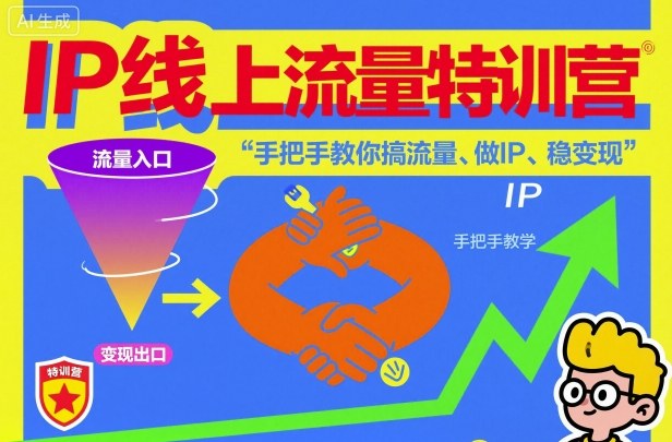 IP线上流量特训营,手把手教你搞流量、做IP、稳变现-第一资源库