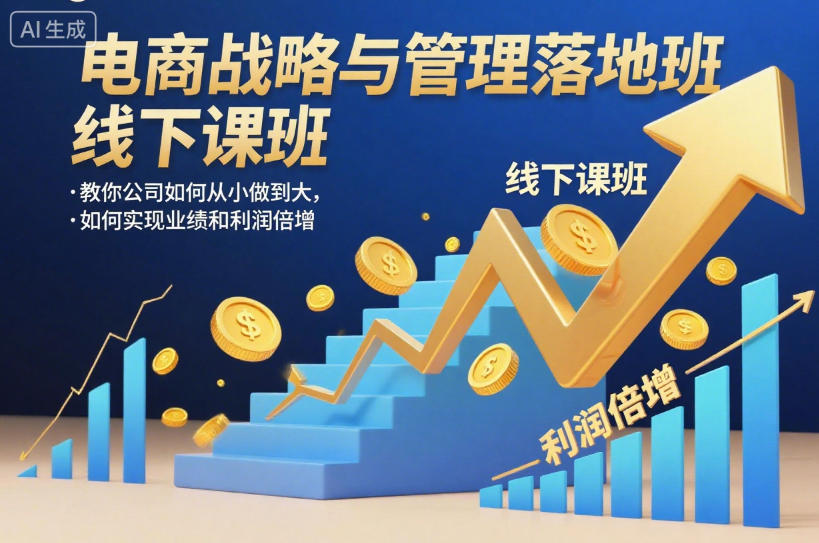 电商战略与管理落地班线下课,教你公司如何从小做到大,如何实现业绩和利润倍增【录音】-第一资源库