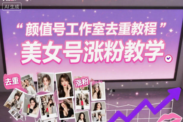 颜值号工作室去重教程,美女号涨粉教学-第一资源库