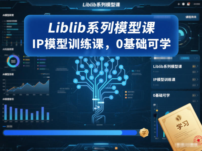 Liblib系列模型课，IP模型训练课，0基础可学-第一资源库