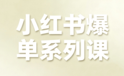 小红书爆单系列课,聚焦小红书电商全链路增长(更新)-第一资源库