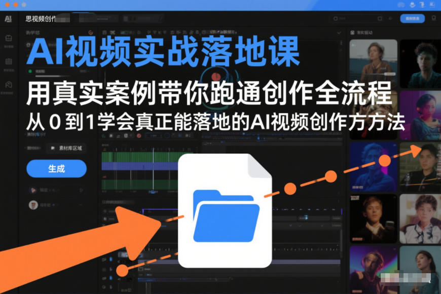 AI视频实战落地课,用真实案例带你跑通创作全流程,从0到1学会真正能落地的AI视频创作方法-第一资源库