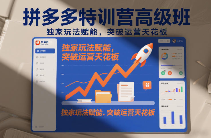 拼多多特训营高阶班,独家玩法赋能,突破运营天花板(更新26年1月)-第一资源库