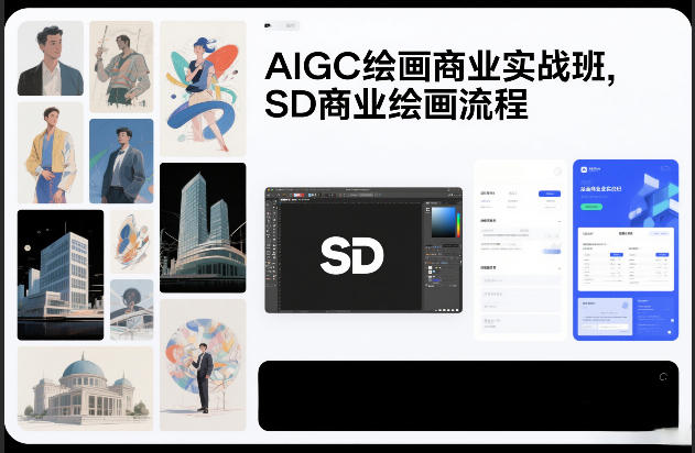 AIGC绘画商业实战班,SD商业绘画流程-第一资源库
