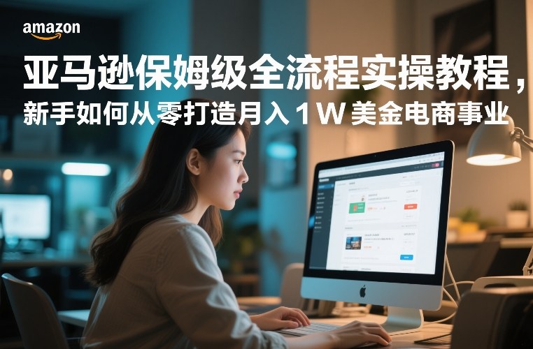 亚马逊保姆级全流程实操教程，新手如何从零打造月入1W美金电商事业-第一资源库