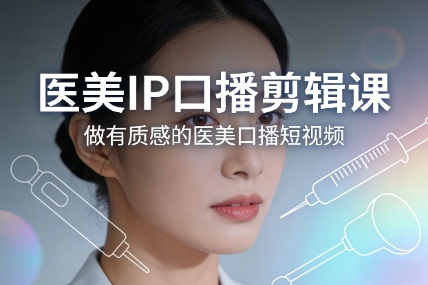 医美IP口播剪辑课，做有质感的医美口播短视频-第一资源库