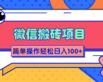 微信搬砖项目，简单几步操作即可轻松日入100+【批量操作赚更多】-第一资源库