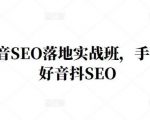 王通·抖音SEO落地实战班,手手带你做好音抖SEO-第一资源库