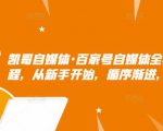 凯哥自媒体·百家号自媒体全套实战赚钱教程,从新手开始,循序渐进,系统的讲解-第一资源库