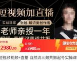 张越·短视频+直播,自然流三频共振起号实操课,短视频所有流量玩法讲解-第一资源库