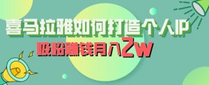 喜马拉雅如何打造个人IP,吸粉赚钱月入2W【揭秘】-第一资源库