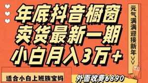 外面收费6890元年底抖音橱窗卖货最新一期，小白月入3万，适合小白上班族宝妈【揭秘】-第一资源库