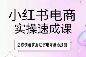 小红书电商实操速成课,让你快速掌握红书电商核心技能-第一资源库
