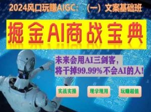 掘金AI商战宝典初级班：如何用AI做文案(实战实操 现学现用 玩赚超值)-第一资源库