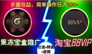 果冻宝盒推广88VIP,引流+转卖+返佣,多重收益,简单操作日入5张【揭秘】-第一资源库