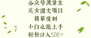 流量主长期收益项目,美女图片简单复制,小白也能上手,轻松日入5张-第一资源库
