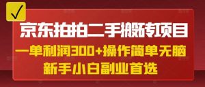 京东拍拍二手搬砖项目，一单纯利润3张，操作简单，小白兼职副业首选-第一资源库